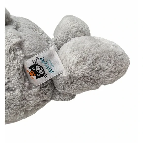 Jellycat London Gray Bashful Bunny Rabbit Medium 12" Floppy Ears Plush Lovey - Picture 13 of 15